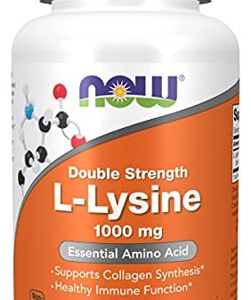 Now Foods, L-Lisina, Doble Fuerza, 1.000mg, 100 Tabletas veganas, Probadas en Laboratorio, Aminoácido, Sin Gluten, Sin Soya, Vegetariano Embalaje Deteriorado Hot on Sale