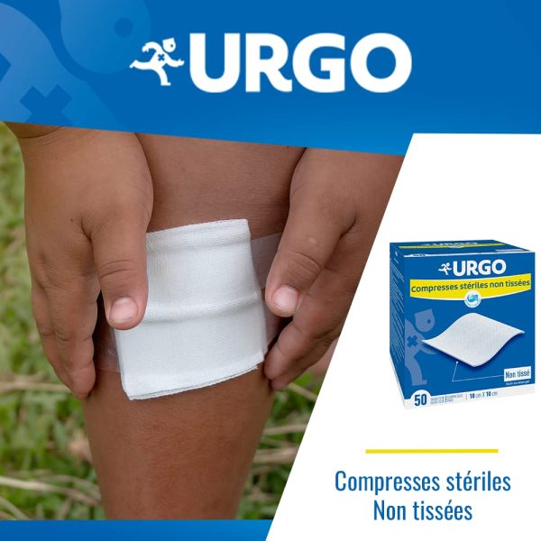 Urgo Compresas Estériles No Tejidas 10 x 10 cm Caja 50 Embalaje Deteriorado Supply