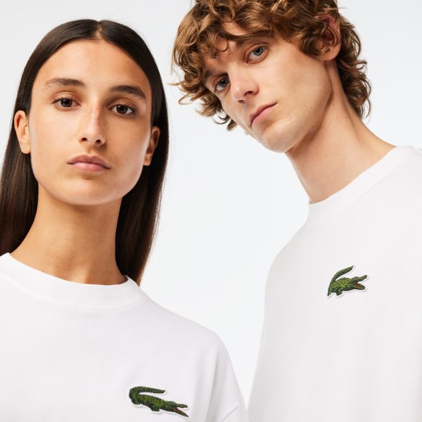 Talla: M - Camiseta Lacoste Th0062 de Cuello Turtle, Blanco, Unisex Adulto Embalaje Deteriorado For Cheap