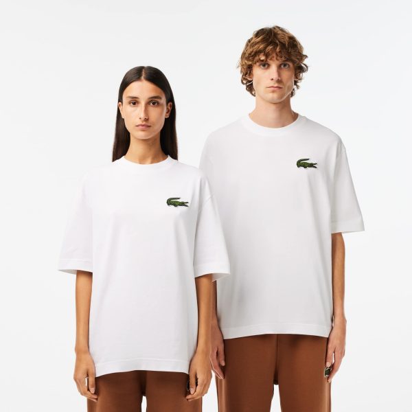 Talla: M - Camiseta Lacoste Th0062 de Cuello Turtle, Blanco, Unisex Adulto Embalaje Deteriorado For Cheap