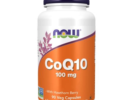 Now Foods CoQ10 (Coenzima Q10) con Espino Blanco - 100mg, 90 comprimidos veganos, sin gluten, sin soja, vegetariano, no GMO - Fórmula probada en laboratorio Online