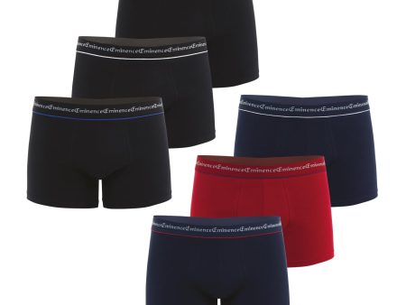 Talla: S Conjunto de 6 boxers Business para hombre Eminence Promo, Noir Noir Noir Marine Rouge Marine Embalaje Deteriorado Online