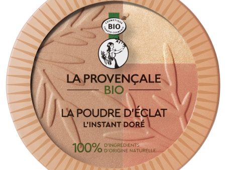 La Provençale Bio - Polvo de Resplandor Instantáneo Dorado para un Efecto de Buena Cara - 3 en 1: Polvo de Sol, Colorete, Iluminador de Rostro - 100% de Ingredientes de Origen Natural Online Sale