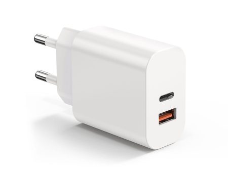 Cargador de Pared 20W con 2 Puertos USB C y USB A para i Phone, Samsung, Xiaomi, Huawei y i Pad Embalaje Deteriorado Online Sale