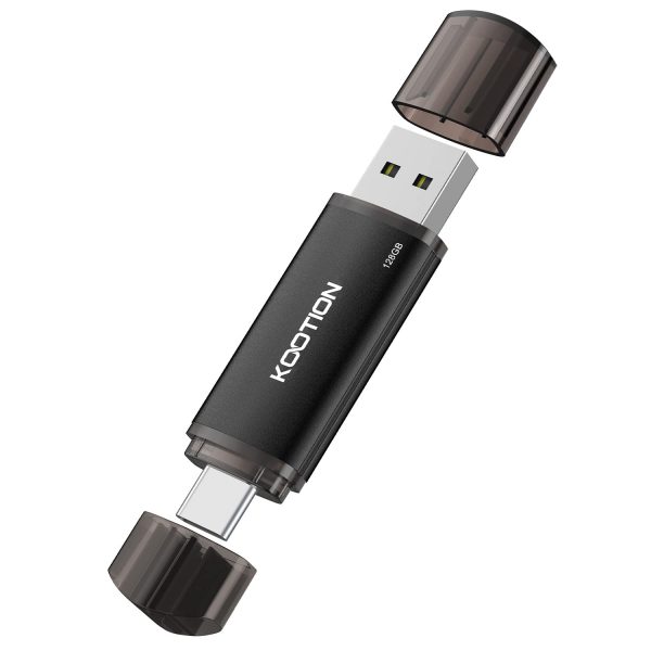 Memoria USB KOOTION de 128 GB, USB C OTG 2.0, 2 en 1, Unidad Flash Tipo C con Llavero Impermeable Embalaje Deteriorado Online