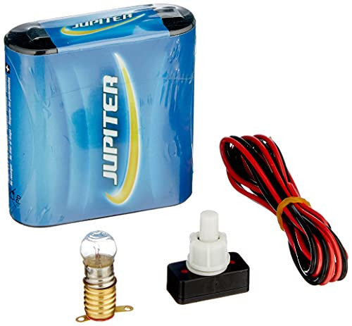 Jupiter (324620) - Kit Eléctrico Escolar, Set para el Colegio, Pila Petaca 4.5V, Interruptor 220V, Cable y Bombilla. Embalaje Deteriorado (Cad: 27 09 2023) Online