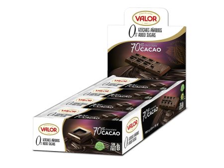 Estuche de 20 Tabletas de Chocolate Negro 70% - Intenso Sabor y Aroma - Apto para celiacos Online Hot Sale