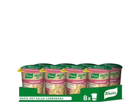 Knorr Pasta Pot Salsa Carbonara 62g - Pack de 8 Embalaje Deteriorado Sale