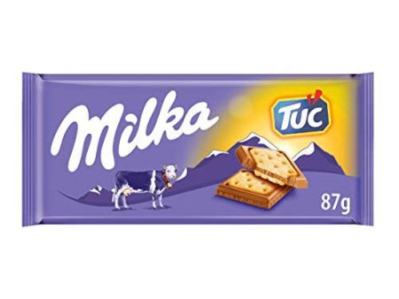 Milka Chocolate con Leche Cubierta de Crujiente Galleta, 87g (Cad: 24 11 2023) Online now