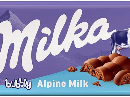 Tableta de Chocolate Milka Bubbly con Leche de los Alpes Aireado con Burbujas 90g (Cad: 04 10 2023) Online Sale